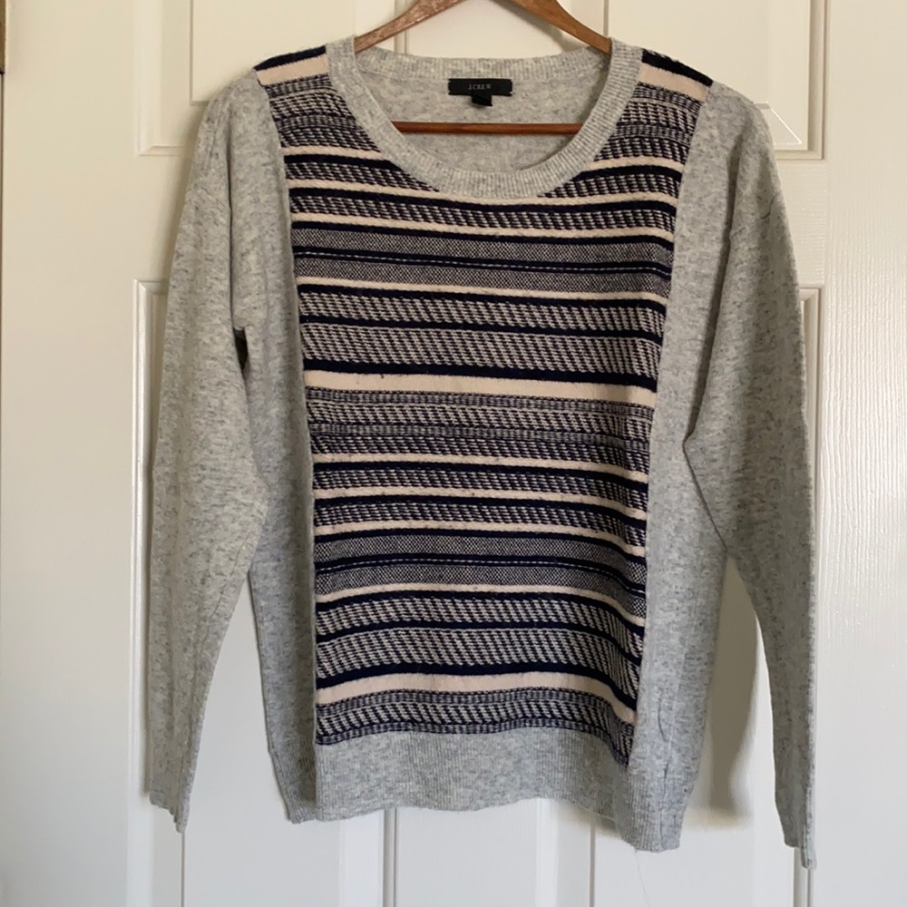 J Crew Knit Panel Sweater